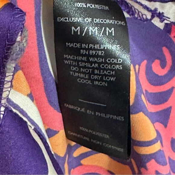 Natori Colorful Abstract Japanese  Print long Sleeve Tunic Top | Size M - Picture 5 of 6